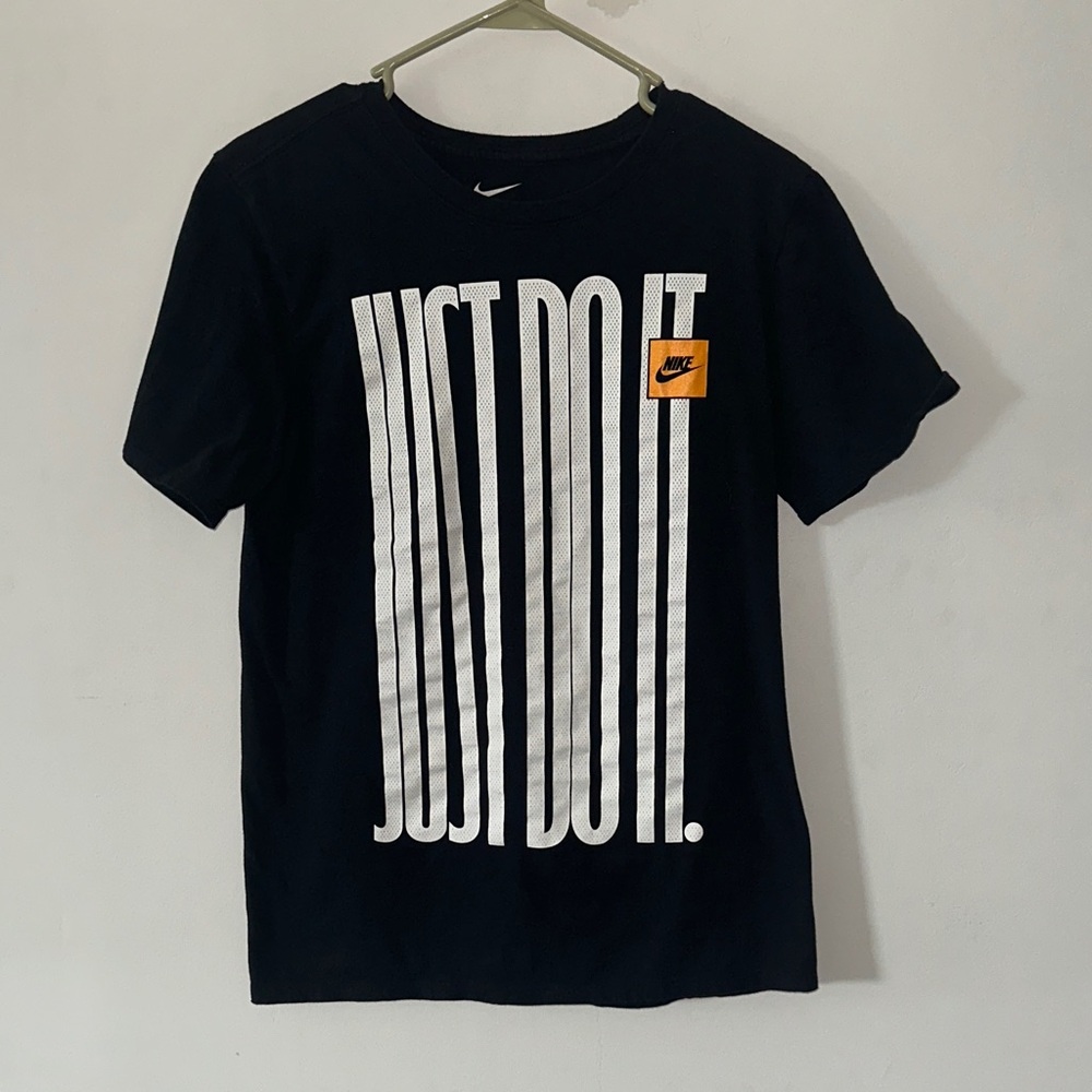 Nike Mens Black Tee with White Just Do It Print